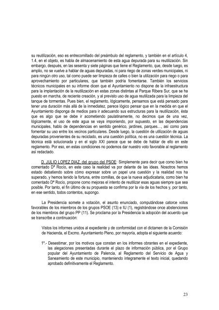 Pleno de 16 de Septiembre de 2010 - Ayuntamiento de Palencia