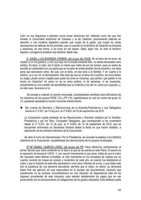 Pleno de 16 de Septiembre de 2010 - Ayuntamiento de Palencia