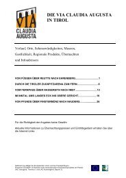 DIE VIA CLAUDIA AUGUSTA IN TIROL