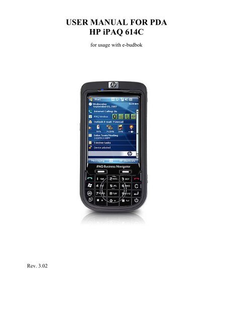 USER MANUAL FOR PDA HP iPAQ 614C - VideoTesty.pl