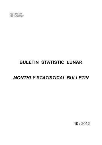 BULETIN STATISTIC LUNAR MONTHLY STATISTICAL BULLETIN