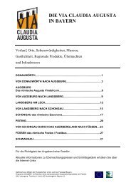 DIE VIA CLAUDIA AUGUSTA IN BAYERN