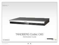 Cisco (Tandberg) Codec C60 Admin Guide - Vidofon