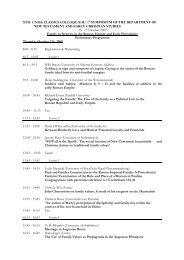 XTH UNISA CLASSICS COLLOQUIUM/ 1st SYMPOSIUM OF THE ...