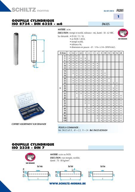 goupille - Schiltz-norms