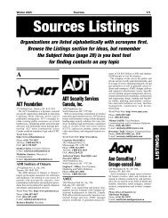 Sources 55 - Listings A - B