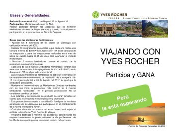 VIAJANDO CON YVES ROCHER - Yves Rocher - Asesoras