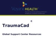 TraumaCad™ Global Support Center Resources - Voyant Health