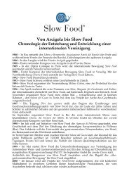 Von Arcigola bis Slow Food - Slow Food Burgenland