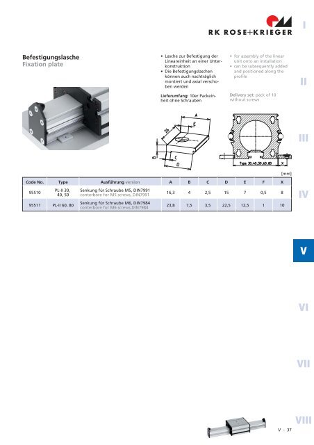 Gleit- und RollfÃƒÂ¼hrungen Rolling guide system