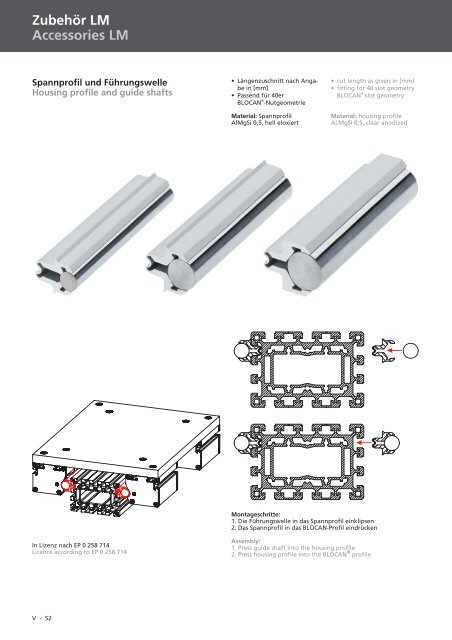 Gleit- und RollfÃƒÂ¼hrungen Rolling guide system