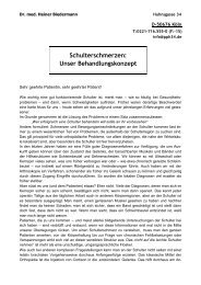 Schulterschmerzen: Unser Behandlungskonzept - Dr. Biedermann