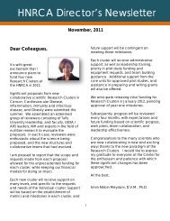 Director's Newsletter November 2011 - Human Nutrition Research ...