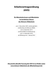 Arbeitsvertragsordnung (AVO) - Bistum Hildesheim