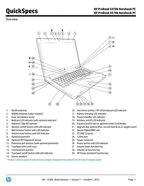 HP ProBook 6470b Notebook PC