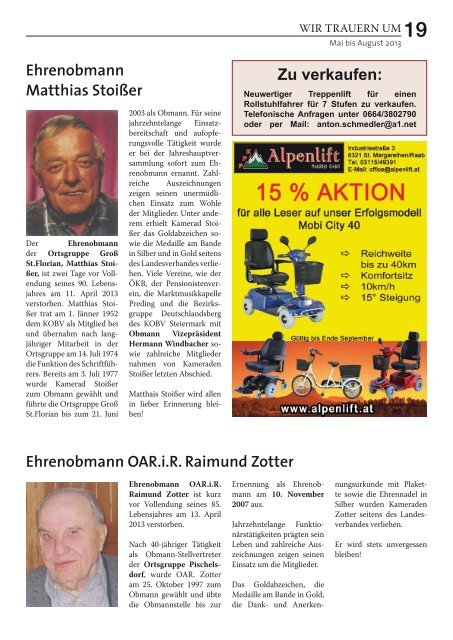 Ausgabe 02/13 - KOBV Steiermark