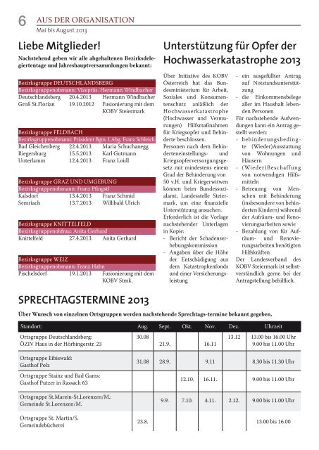 Ausgabe 02/13 - KOBV Steiermark
