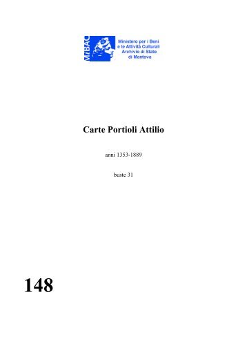 Carte Portioli Attilio - Istituto Centrale per gli Archivi