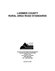 LARIMER COUNTY RURAL AREA ROAD STANDARDS