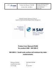 PUM for products SM-OBS-2 - H-SAF