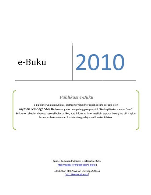 e-buku 2010 - Download - Sabda