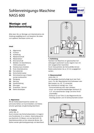 Sohlenreinigungs-Maschine NASS 600 - Schuhputzmaschine.ch