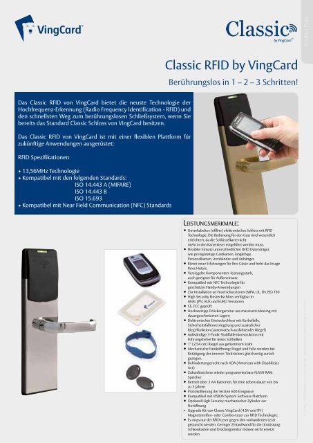 Classic RFID_German_June2011.pdf - VingCard Elsafe