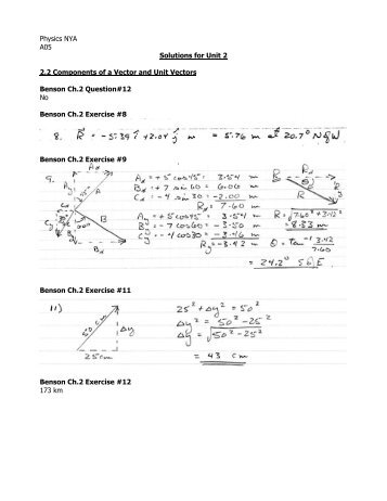 Physics NYA A05 Solutions for Unit 2 2.2 Components of a Vector ...