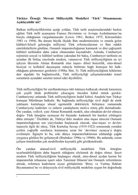 Türk milliyetçiliği ve Etno-sembolik Çözümleme ... - York University