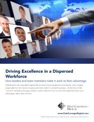 Driving Excellence in a Dispersed Workforce - Dale Carnegie Training