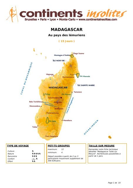 MADAGASCAR - Continents Insolites