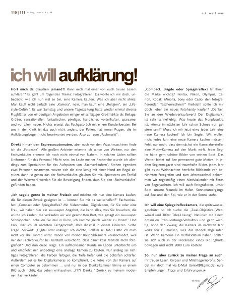 | WWW.SAILING–JOURNAL.DE | AUSGABE 03 / 2008 | JUNI / JULI |