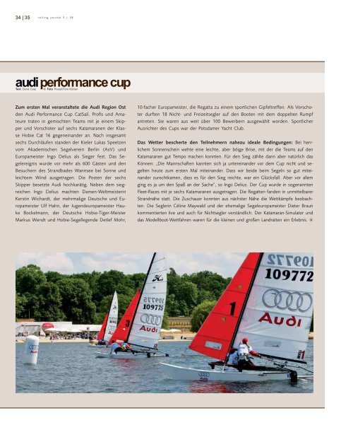 | WWW.SAILING–JOURNAL.DE | AUSGABE 03 / 2008 | JUNI / JULI |