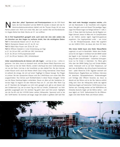 | WWW.SAILING–JOURNAL.DE | AUSGABE 03 / 2008 | JUNI / JULI |