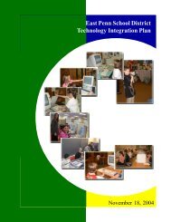 East Penn School District Technology Integration Plan - EPSD
