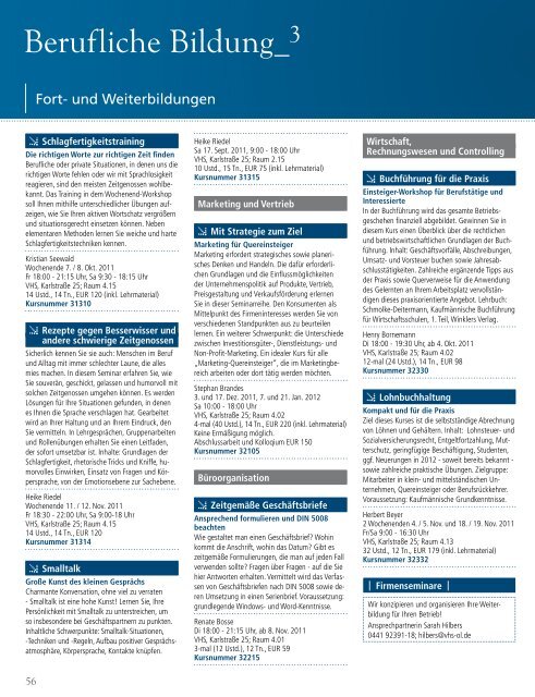 Editorial_0 - Volkshochschule Oldenburg