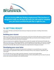 Job Search Guide - Government of New Brunswick