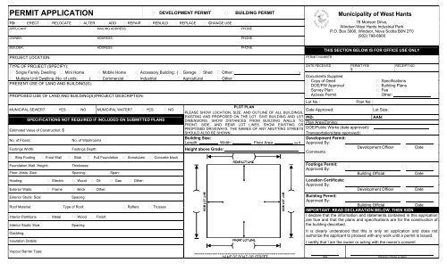 BUILDING PERMIT APPLICATION - West Hants.pdf - Priority Permits