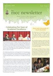 September Vol.I Issue - Madras Christian College