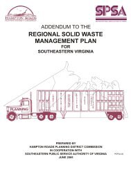 regional solid waste management plan - Hampton Roads Planning ...