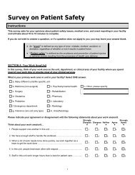 Survey on Patient Safety (facility version) - Elliot Hospital