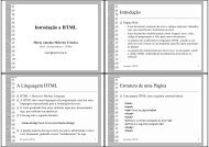 IntroduÃ§Ã£o a HTML IntroduÃ§Ã£o A Linguagem HTML ... - DEINF/UFMA
