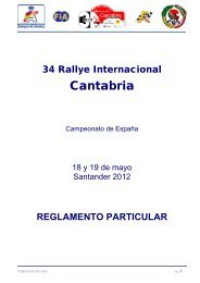 Reglamento particular (ESP) - Rallye Santander Cantabria
