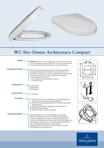 WC-Sitz Omnia Architectura Compact - Villeroy & Boch