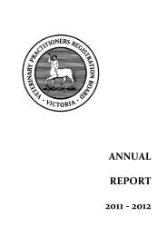 annual report 2011 - 2012 - Veterinary Practitioners Registration ...