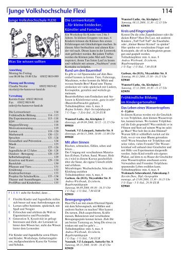 Junge Volkshochschule Flexi 114 - Landesverband der ...