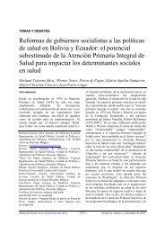 Reformas de gobiernos socialistas a las polÃ­ticas - Medicina Social