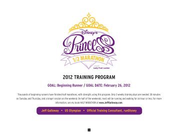 Jeff Galloway's Princess Half-Marathon Training Program