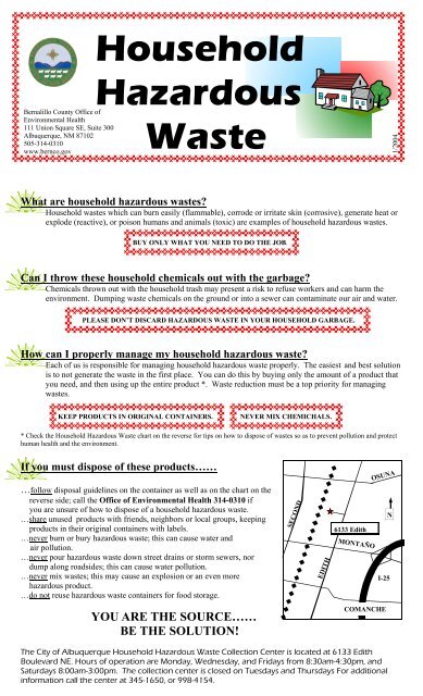 Household Hazardous Waste - Bernalillo County