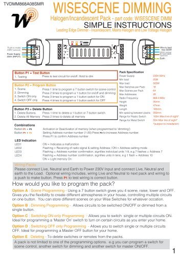 WISESCENE DIMMING - Mr RESISTOR